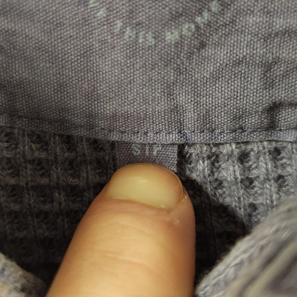 Aerie LumberJane Waffle Shirt Oversized Relaxed Size S Purple Blue - Picture 9 of 11